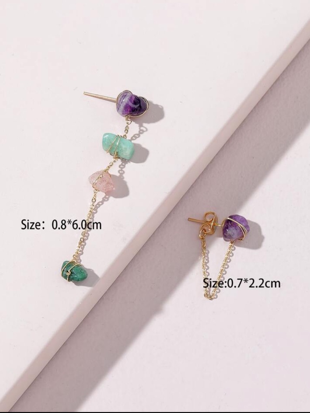 🔮 Mismatched Stone Earrings 🔮 - Picture 3 of 7